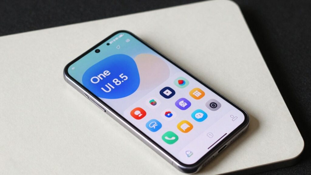 Interface One UI 8.5 em um smartphone Samsung.